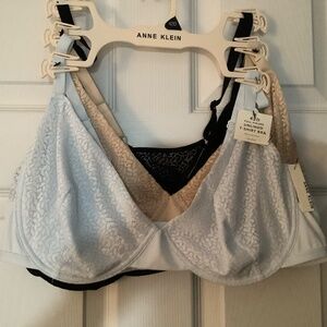 42D Bras  THREE Anne Klein, Full figured t-shirt bras NEW WITH TAGS